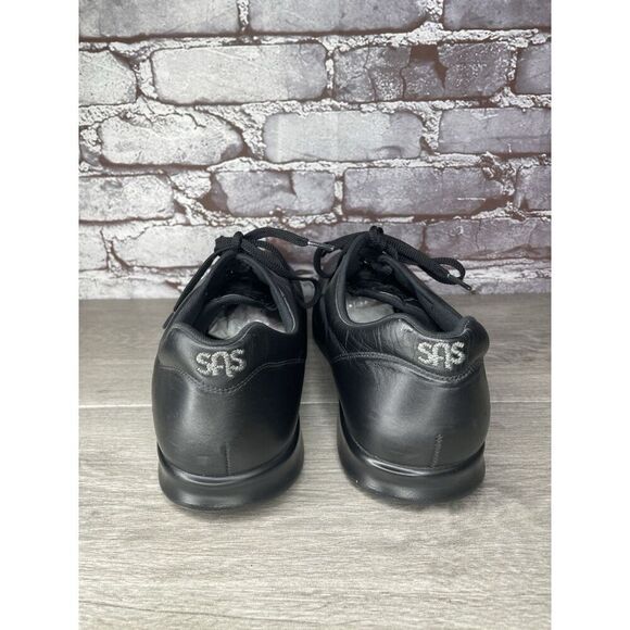SAS Shoes Free Time Lace Casual Walking Sneakers Black Leather Men 12 W3 US/45EU - Picture 4 of 16